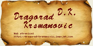 Dragorad Krsmanović vizit kartica